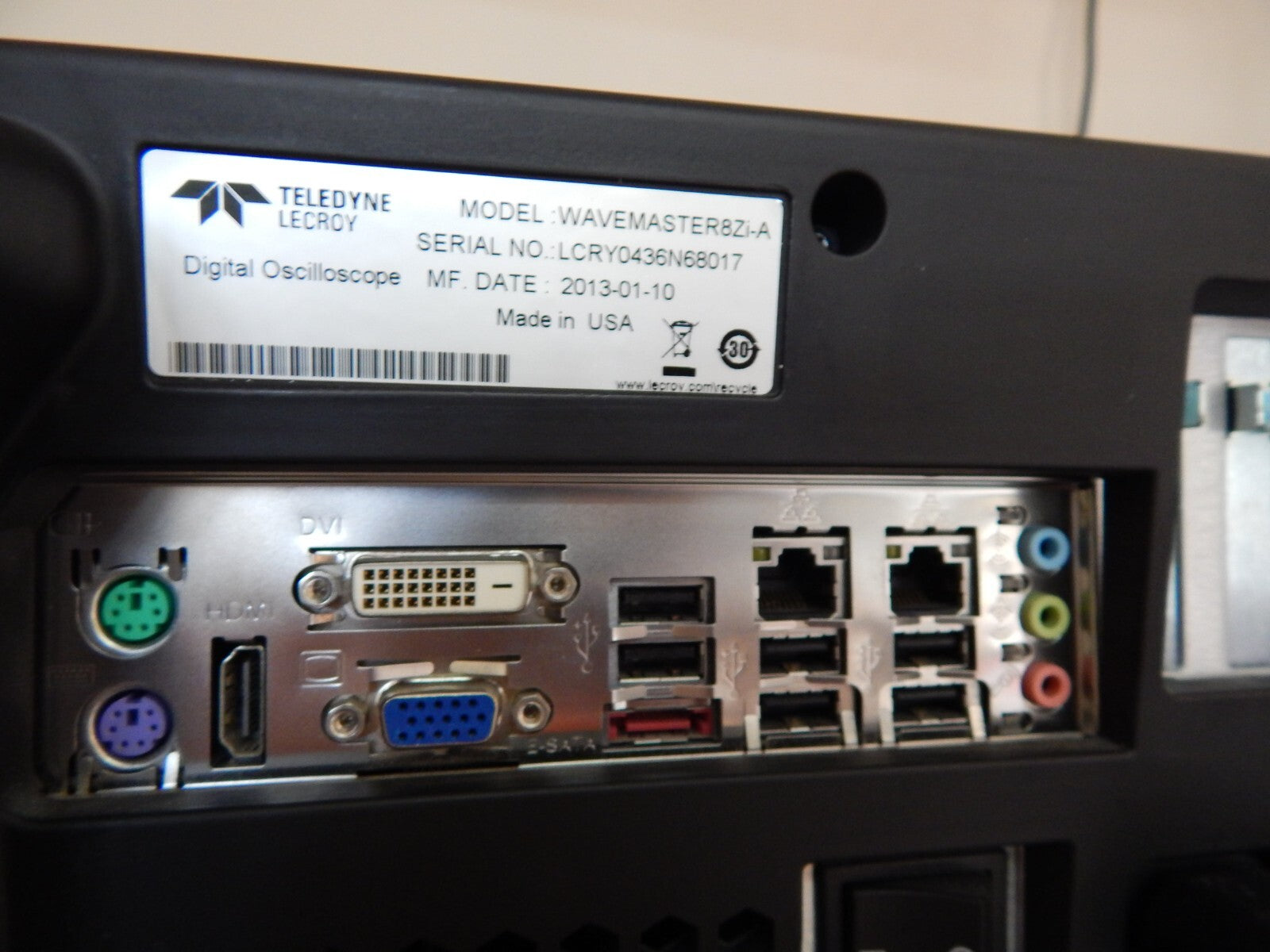 LeCroy SDA830Zi-A w/HDTV,JTA2,XDEV oscilloscope OEM cal 6/16/25, LCRY0436N68017 LeCroy SDA830Zi-A w/HDTV,JTA2,XDEV oscilloscope OEM cal 6/16/25, LCRY0436N68017